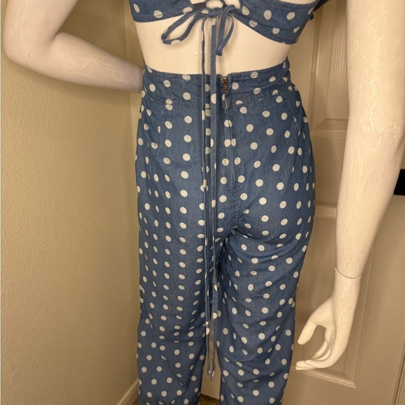 Do+Be Blue Polka Dot Jumpsuit Size Small.  #174 - Picture 6 of 13